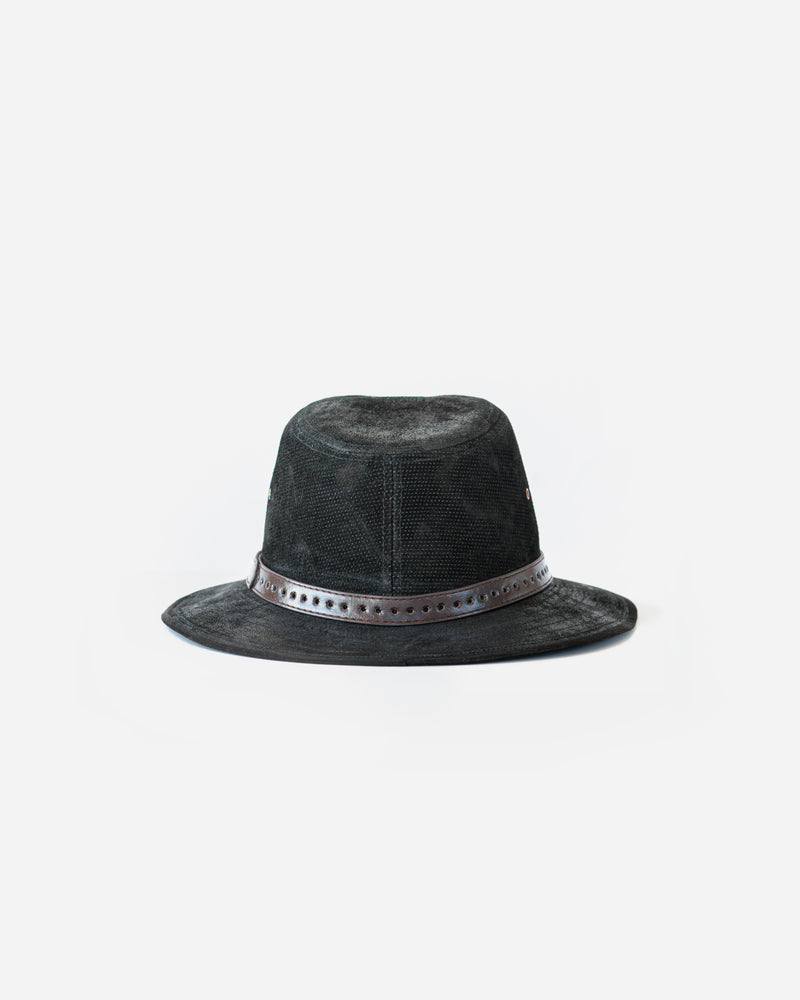 Distressed Leather Safari Hat