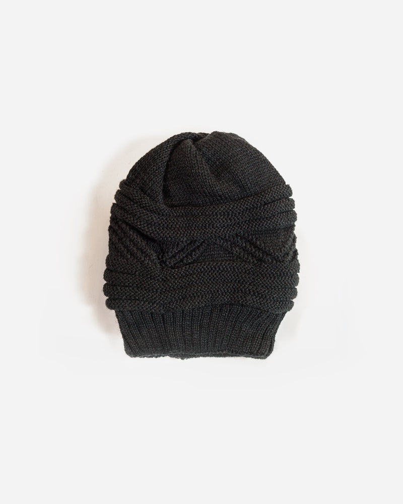 Cable Knit Open Top Slouchy Beanie