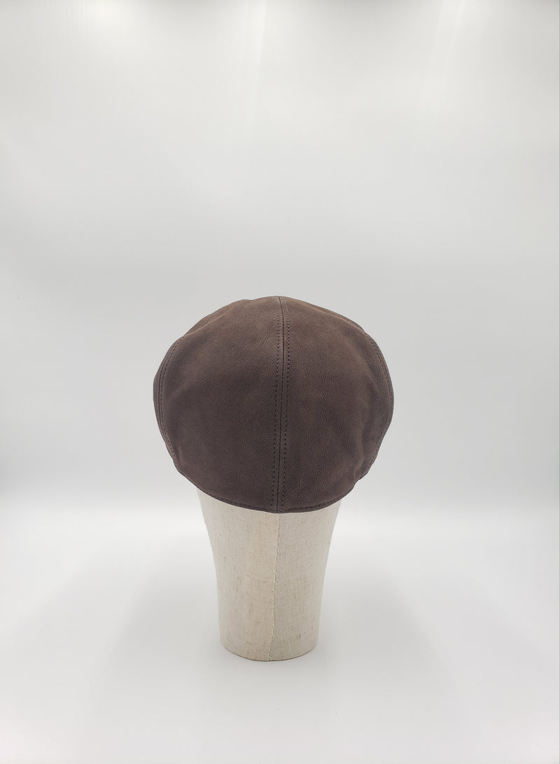 Sheepskin Leather Flat Cap