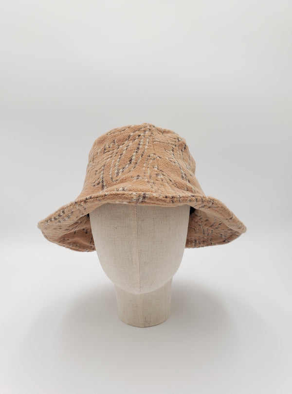 Cashmere & Woolen Floral Woven Bucket Hat