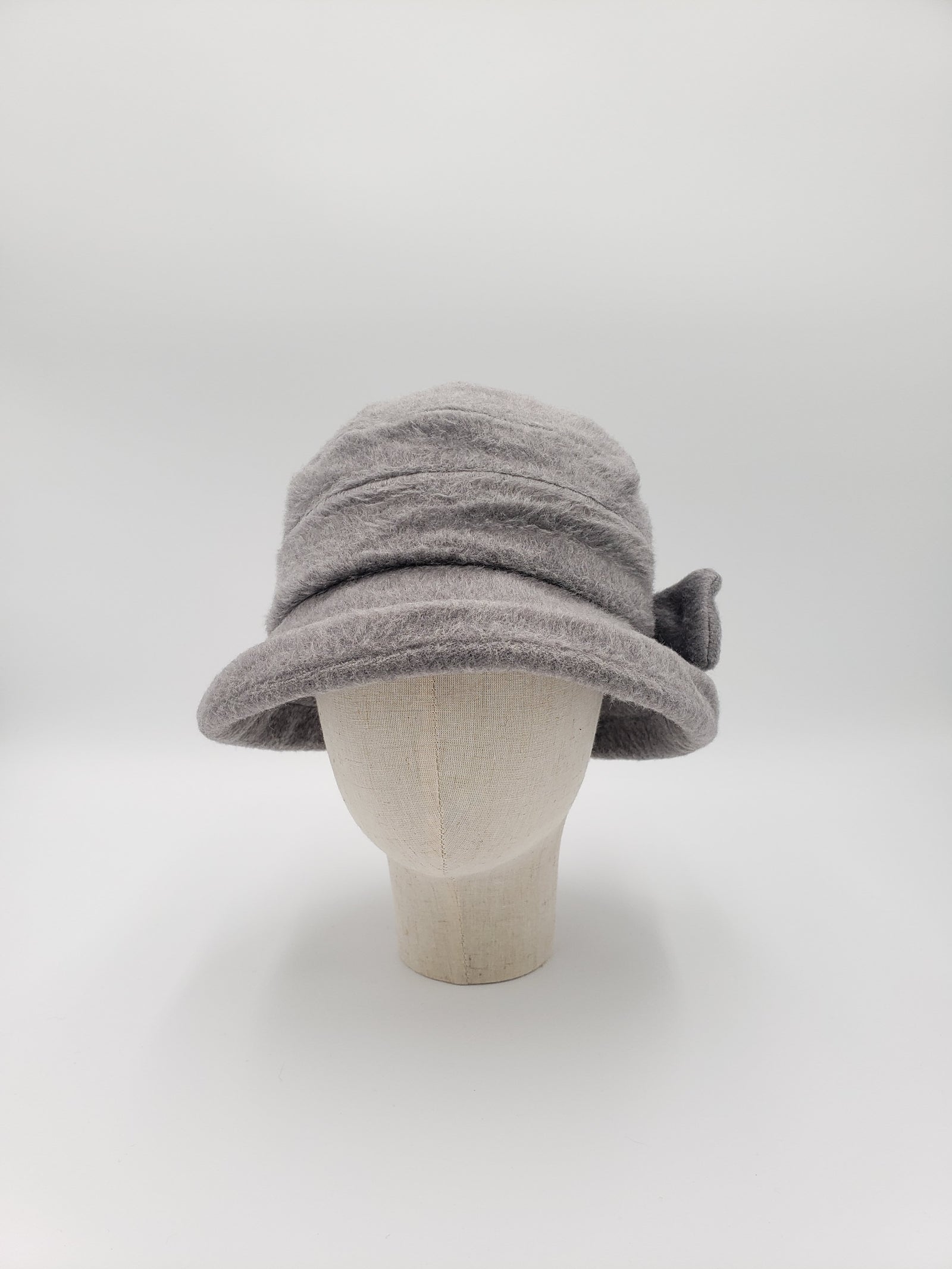 Cozy Winter Cloche with Furry Ball on Bow Knot – Brims & Things display picture 3
