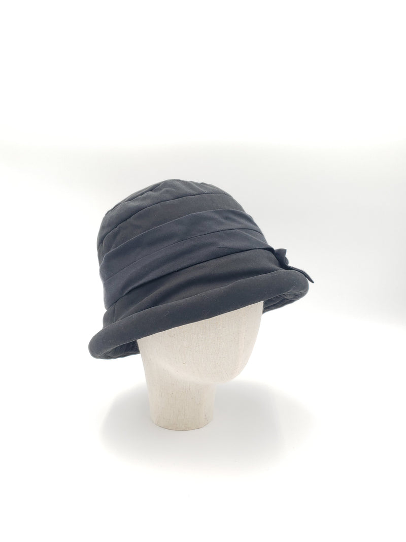 Puffer Cloche with Tie Bow