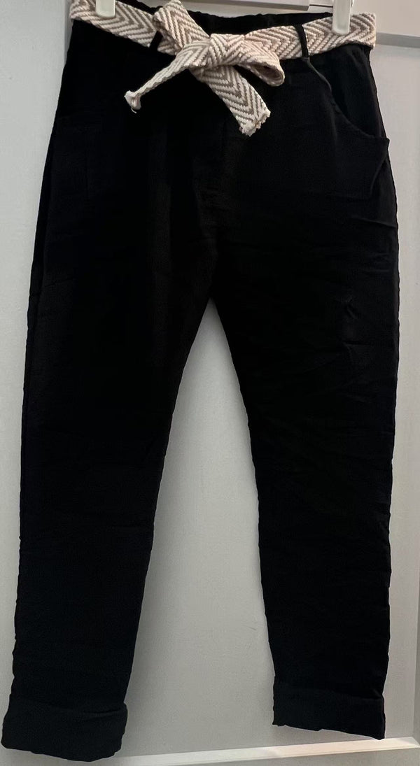 Belted Stretchy Pant