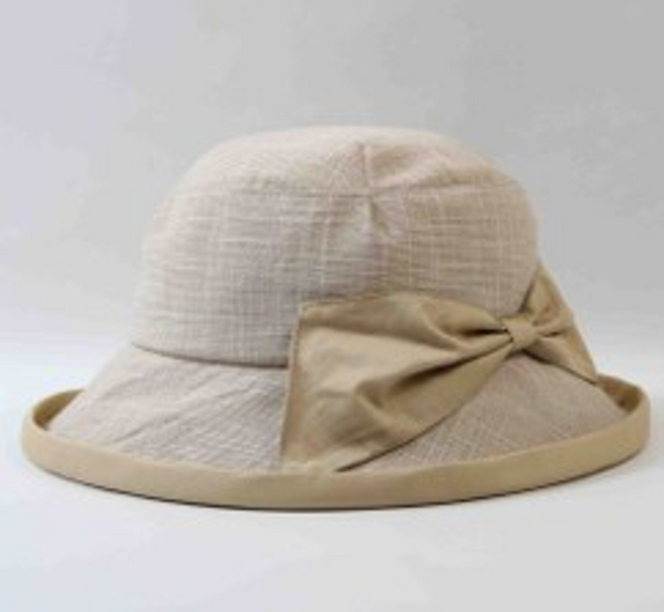 Beach Hat with Stitched Bow