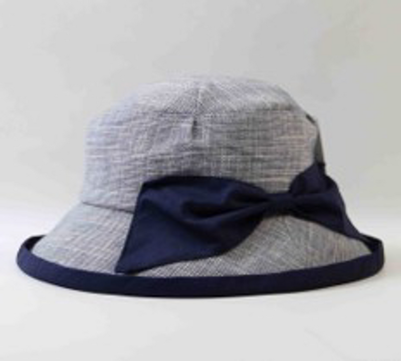 Beach Hat with Stitched Bow