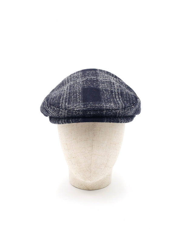 Italian Wool Black Plaid Ivy Cap