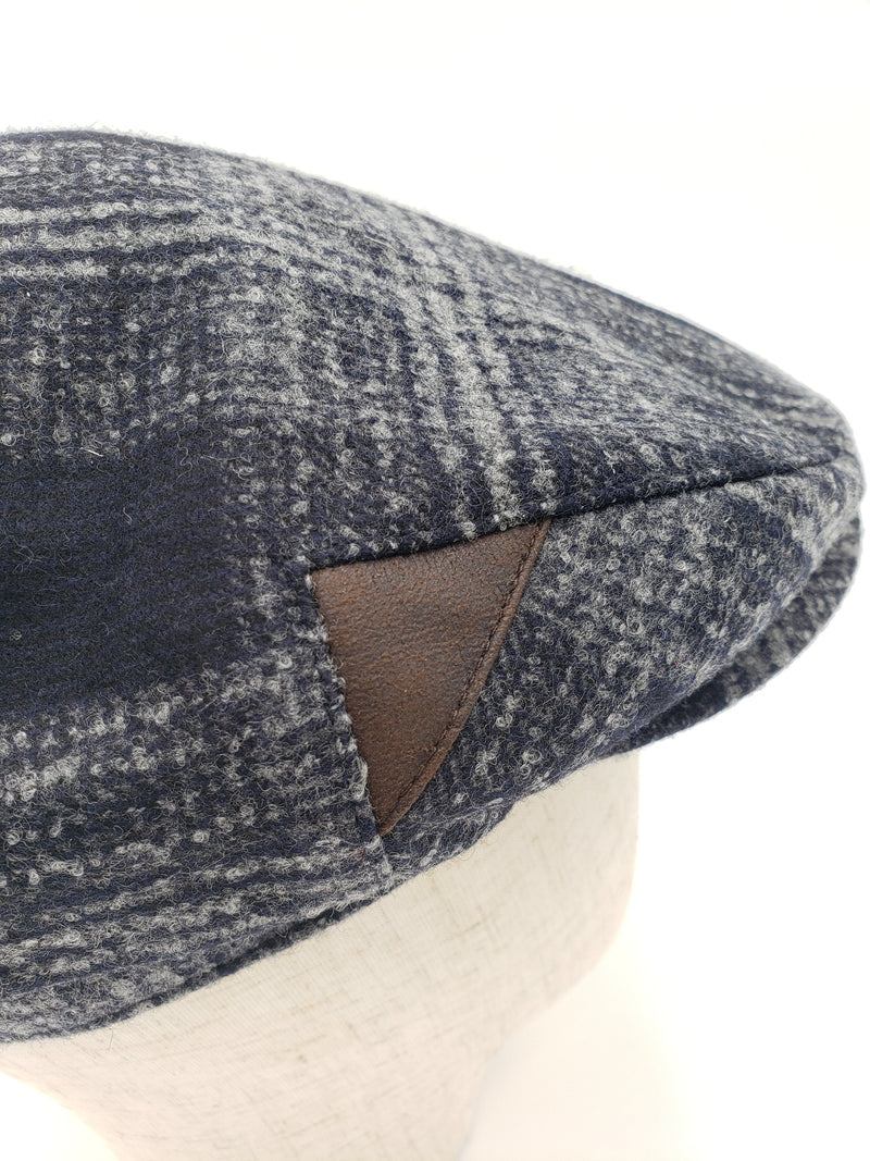 Italian Wool Black Plaid Ivy Cap