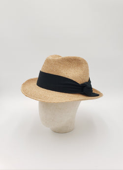 Extra Thin Hand Crochet Raffia Straw Fedora