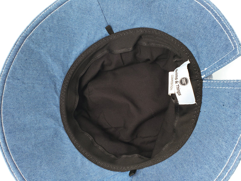 Cotton Open-Back Cloche with Big Stitched Bow