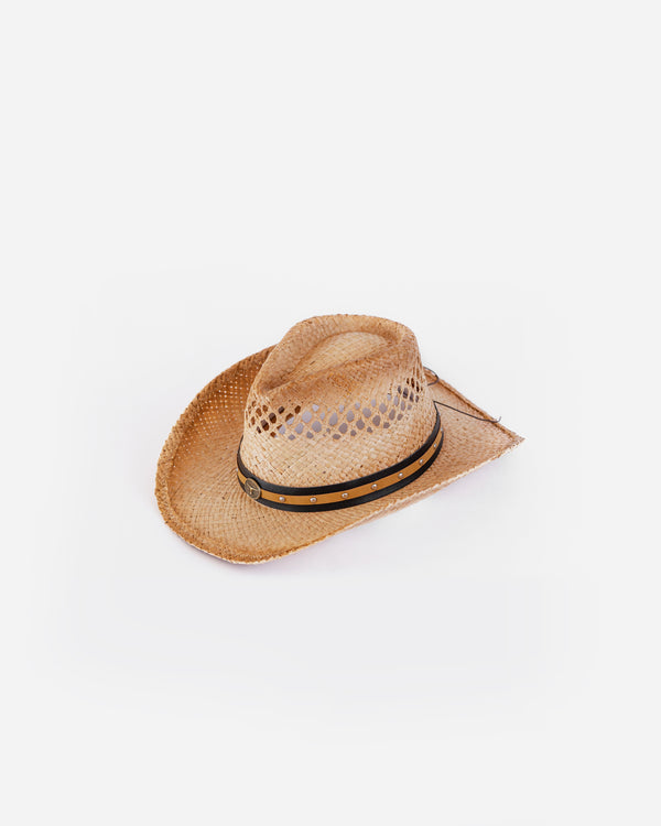 Natural Raffia Cowboy Hat
