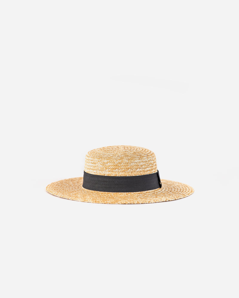 Natural Wheat Straw Unisex Boater Hat