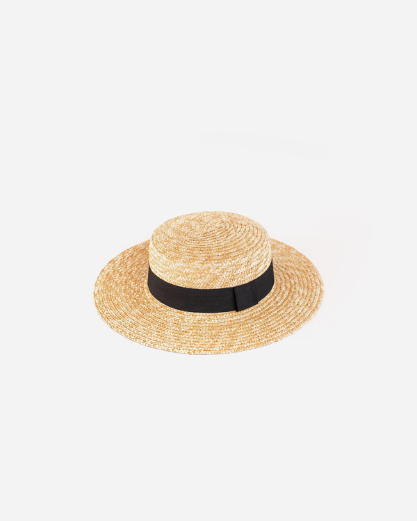 Natural Wheat Straw Unisex Boater Hat
