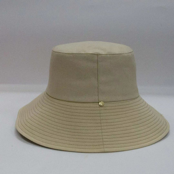 Wide Brim Linen Blend Bucket Hat