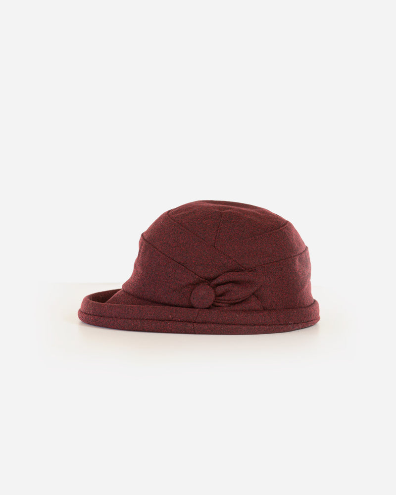 Soft Cloche Hat with Button