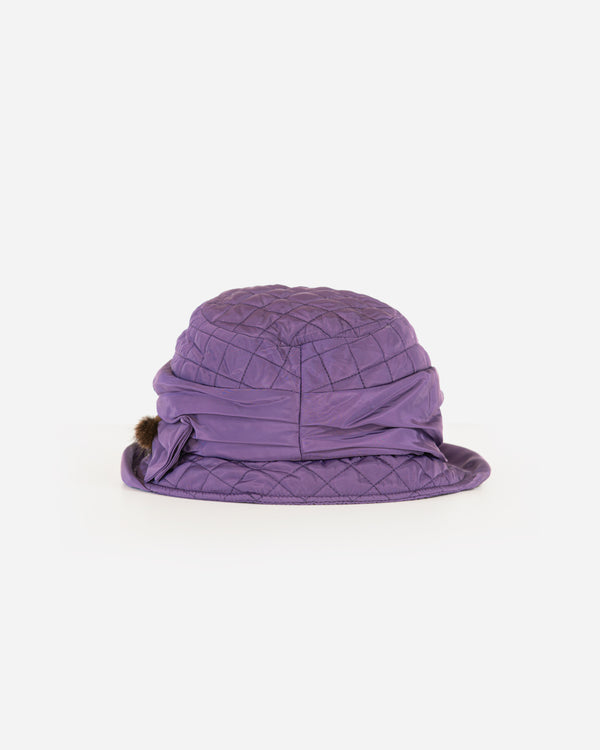 Quilted Rain Hat with Earflaps