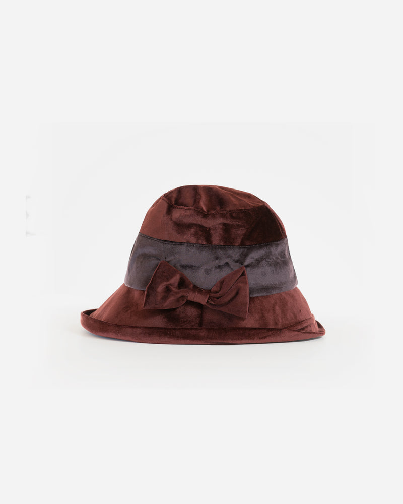 Velvet Silk Fabric Feel Cloche Hat