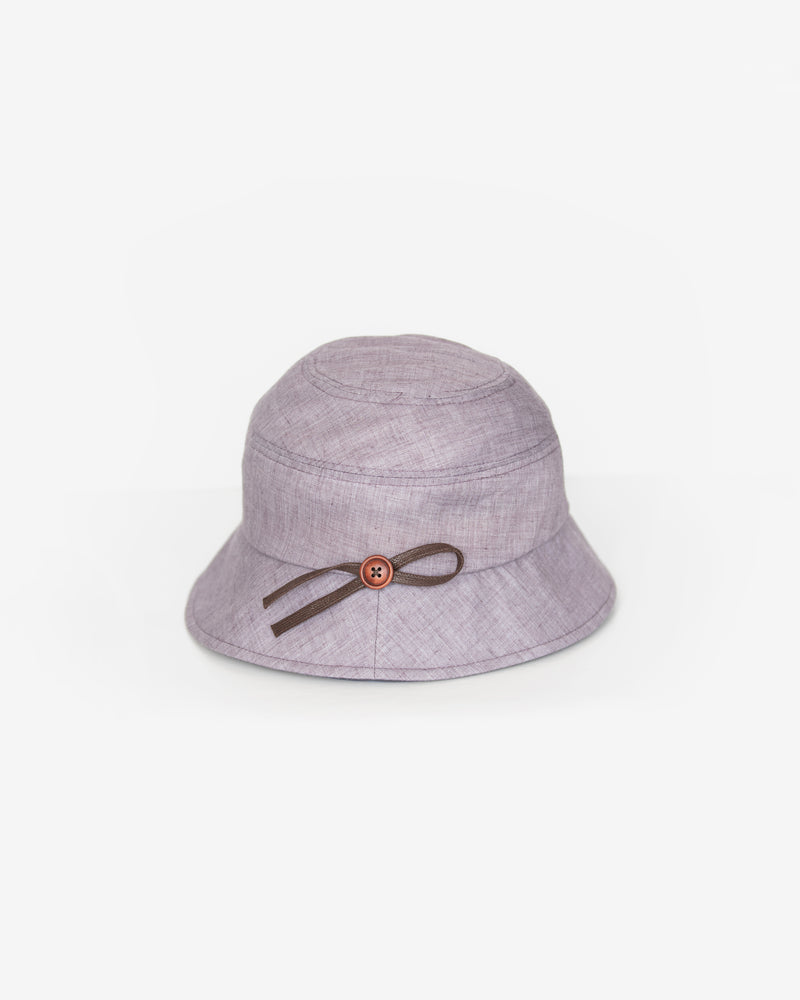 Buttoned Tie Bucket Hat