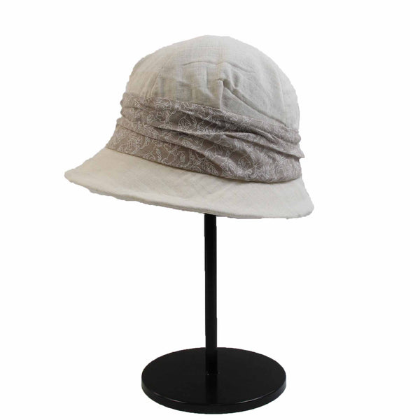 Floral Print Band Cloche
