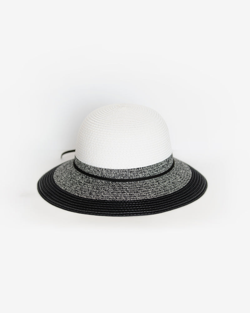 Two-Toned Packable Straw Sun Hat