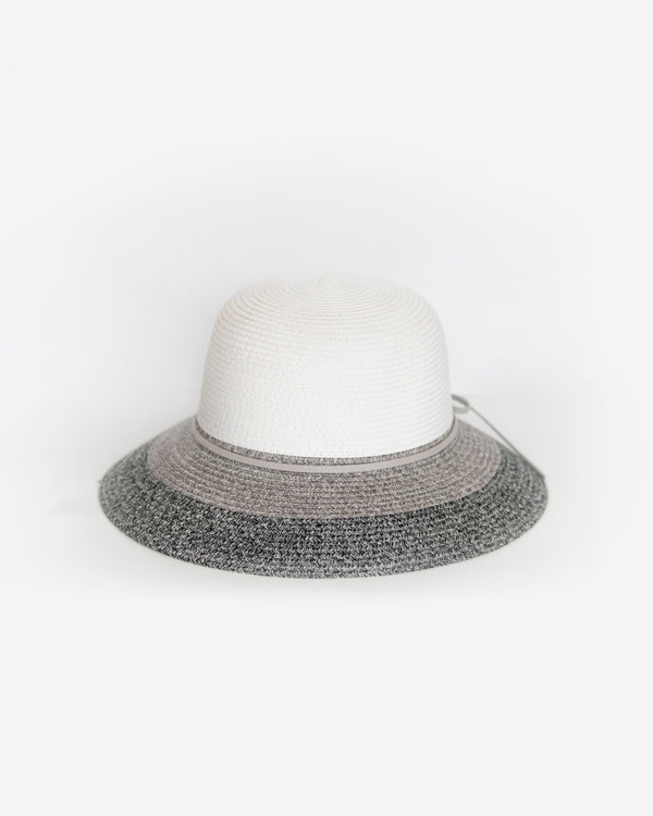 Two-Toned Packable Straw Sun Hat