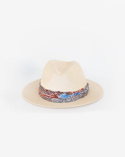 Floral Band Packable Safari Hat