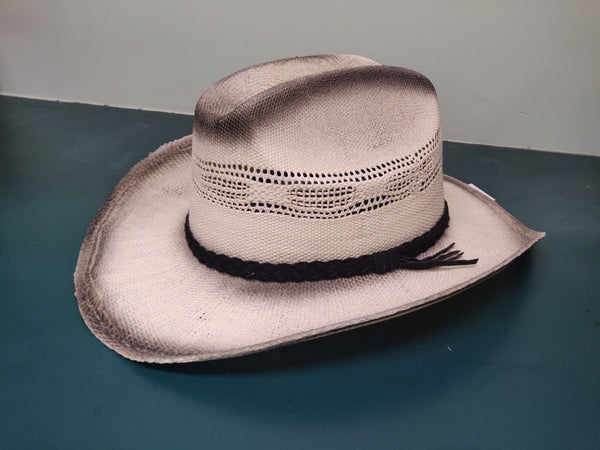 Distressed Straw Cattleman Cowboy Hat
